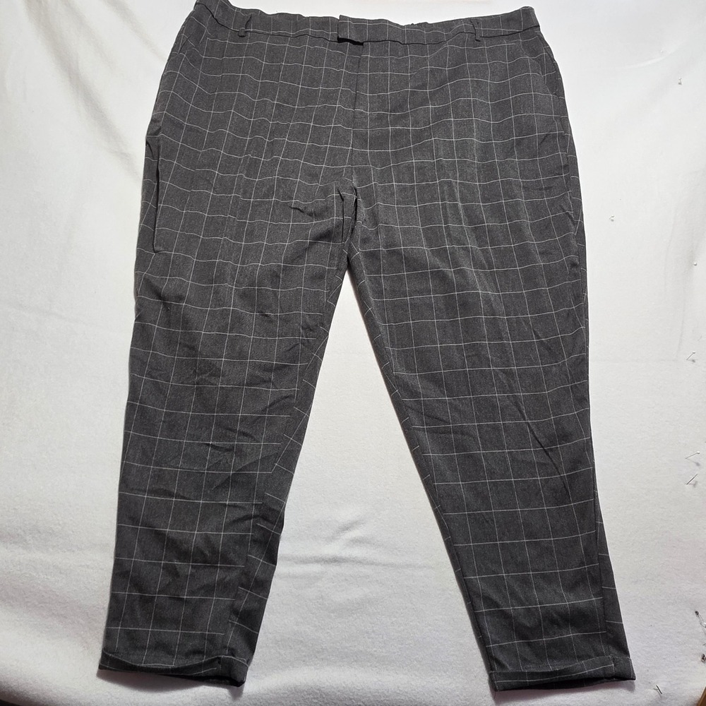 Hot Topic Windowpane Plaid Tapered Trousers Cuffed plus-sized 5X Dark Academia